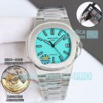 OMF Swiss Clone Patek Philippe Nautilus 5711 Tiffany Blue 40mm Stainless Steel Watch 